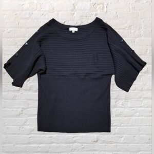 'Joseph A' black "Bat Wing", dolman sleeve style sweater, Sz. XL